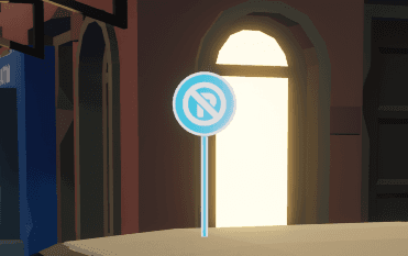 No Parking sign in BugsVille